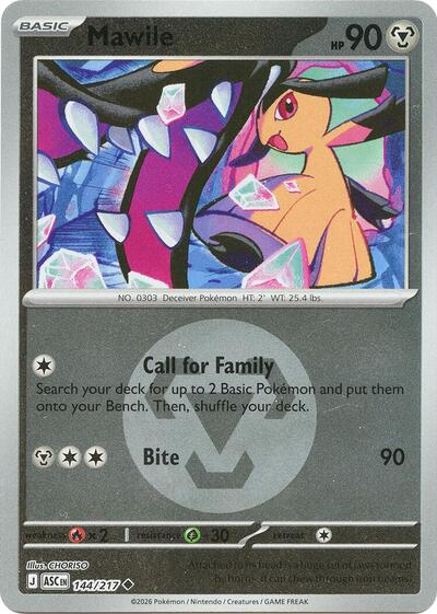 ASC: Mawile - 144/217 (Energy Symbol Pattern) (Reverse Holofoil)