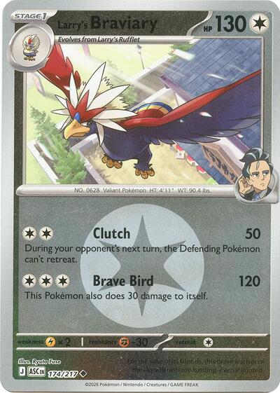 ASC: Larry's Braviary (Energy Symbol Pattern) (Reverse Holofoil)