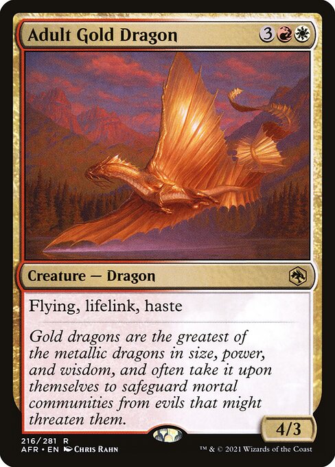 AFR: Adult Gold Dragon (Foil)