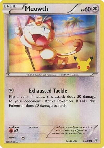 MCAP: Meowth - 53/83 (20th Anniversary) (Holofoil)