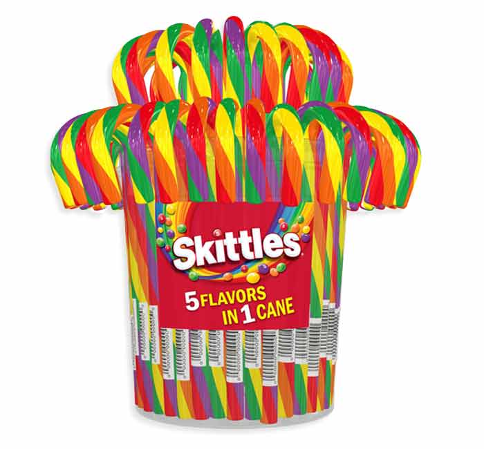 Skittles Candy Cane