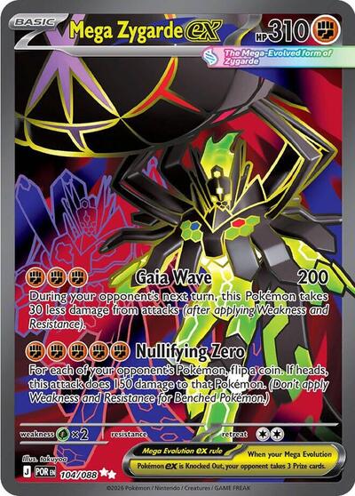 ME03: Mega Zygarde ex - 104/088 (Holofoil)