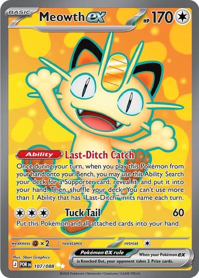 ME03: Meowth ex - 107/088 (Holofoil)