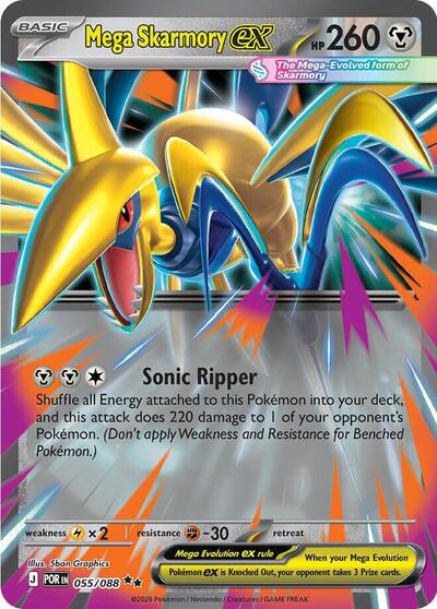 ME03: Mega Skarmory ex - 055/088 (Holofoil)