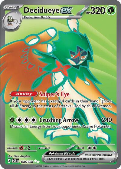 ME03: Decidueye ex - 100/088 (Holofoil)