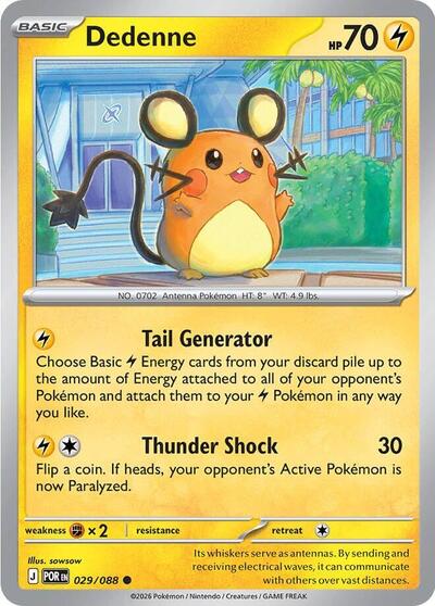 ME03: Dedenne - 029/088 (Reverse Holofoil)