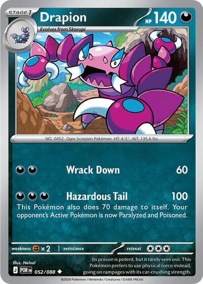 ME03: Drapion - 052/088 (Reverse Holofoil)