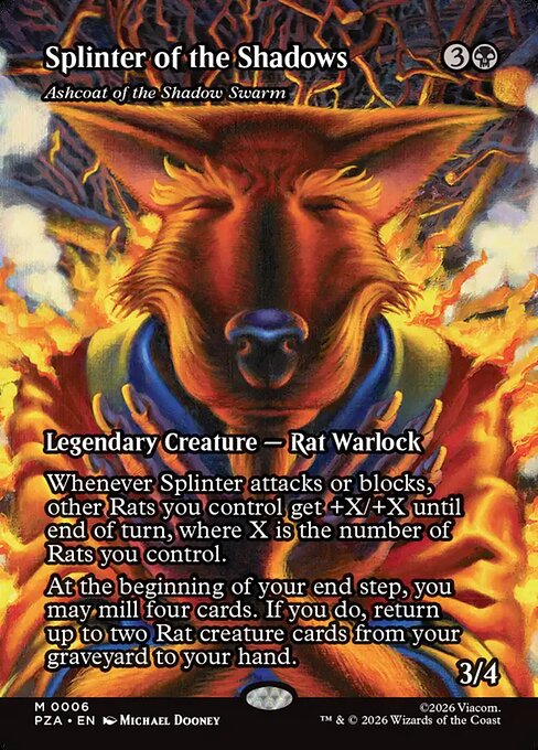 PZA: Splinter of the Shadows - Ashcoat of the Shadow Swarm (Borderless) (Foil)