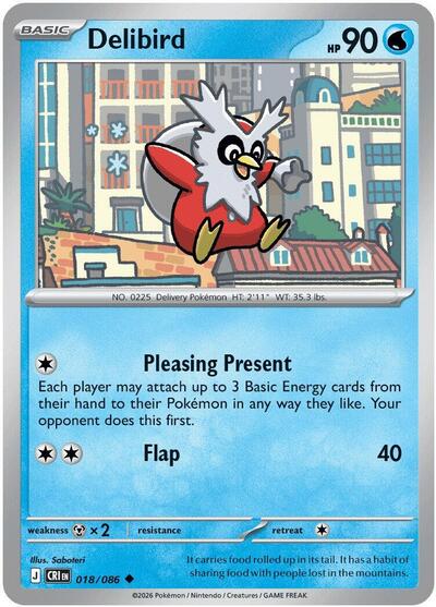 CRI: Delibird (Reverse Holofoil)