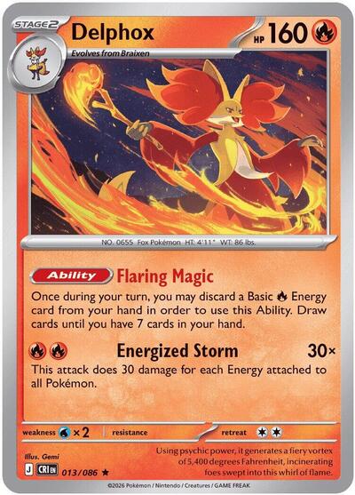 CRI: Delphox (Reverse Holofoil)