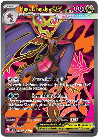 CRI: Mega Dragalge ex - 104/086 (Holofoil)