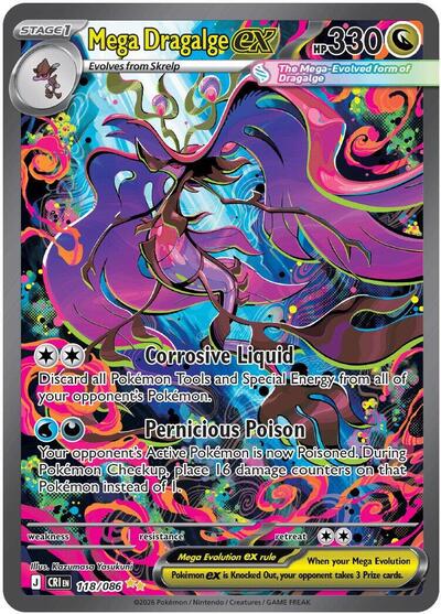 CRI: Mega Dragalge ex - 118/086 (Holofoil)