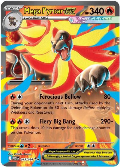CRI: Mega Pyroar ex - 015/086 (Holofoil)