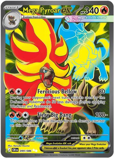 CRI: Mega Pyroar ex - 099/086 (Holofoil)