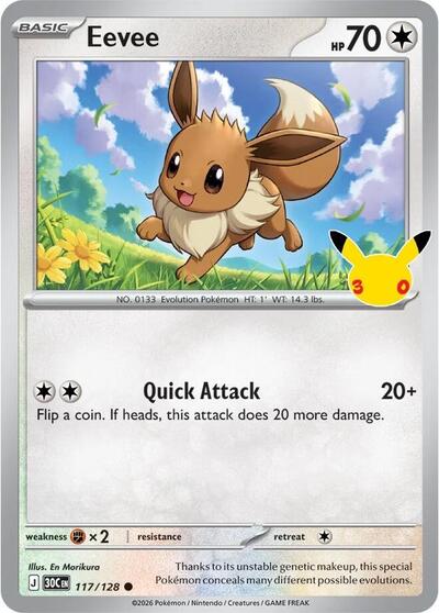 30C: Eevee - 117/128 (Holofoil)