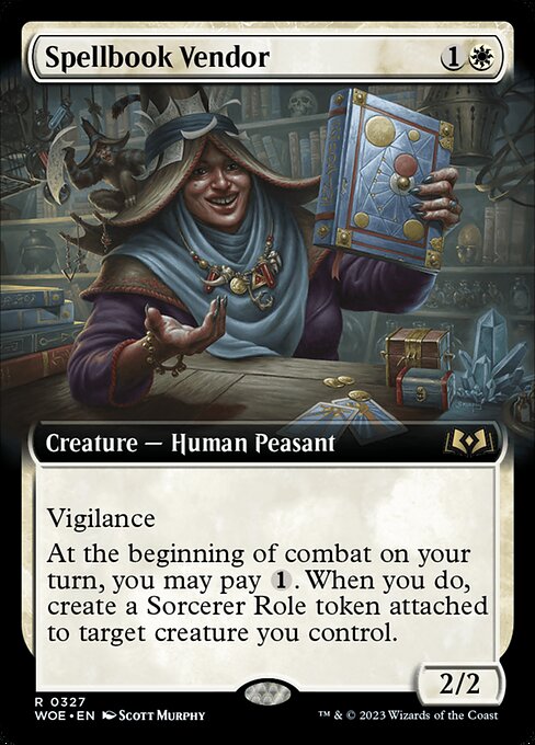 WOE: Spellbook Vendor (Extended Art) (Foil)