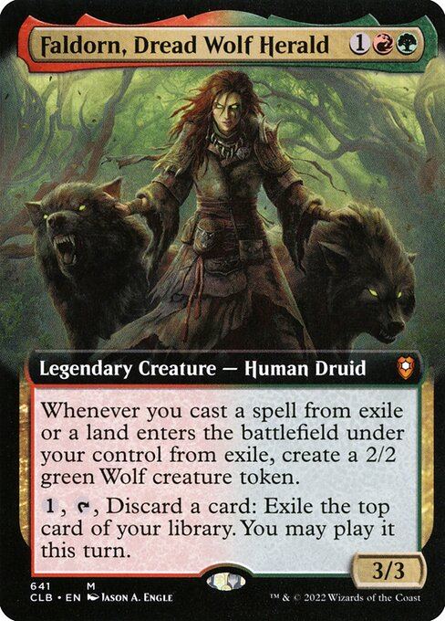 CLB: Faldorn, Dread Wolf Herald (Extended Art) (Foil)