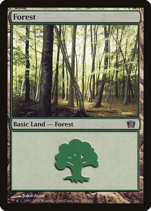 8ED: Forest (349) (Foil)