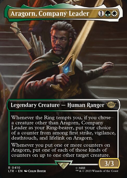 LTR: Aragorn, Company Leader (Borderless) (Foil)