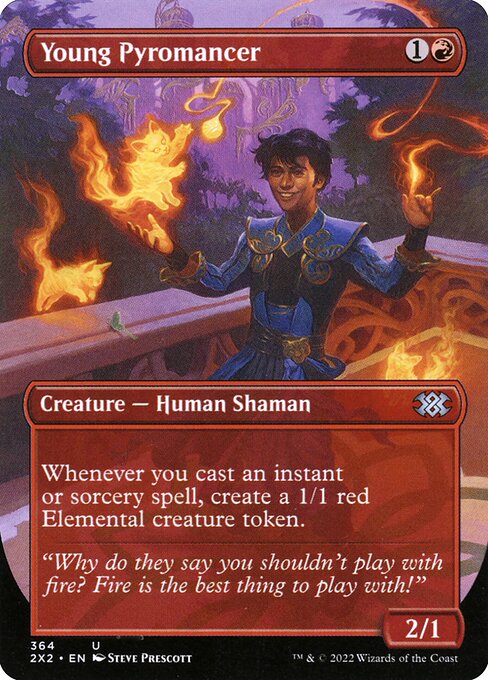 2X2: Young Pyromancer (Borderless) (Foil)