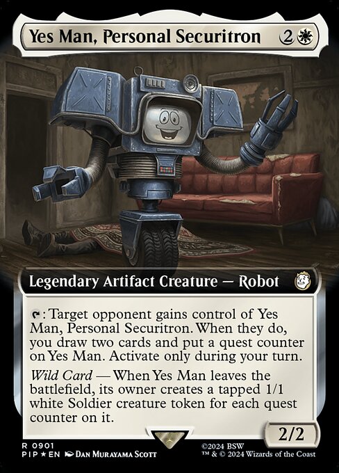 PIP: Yes Man, Personal Securitron (Extended Art) (Surge Foil)