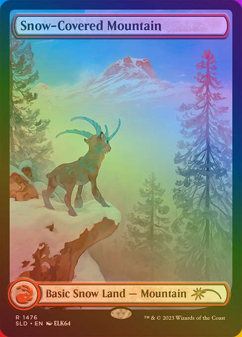 SLD: Snow-Covered Mountain (1476) (Rainbow Foil)