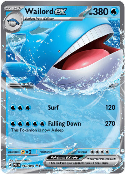 ME05: Wailord ex - 016/084 (Holofoil)