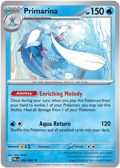 ME05: Primarina - 020/084 (Holofoil)