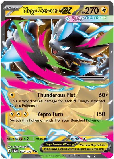 ME05: Mega Zeraora ex - 027/084 (Holofoil)