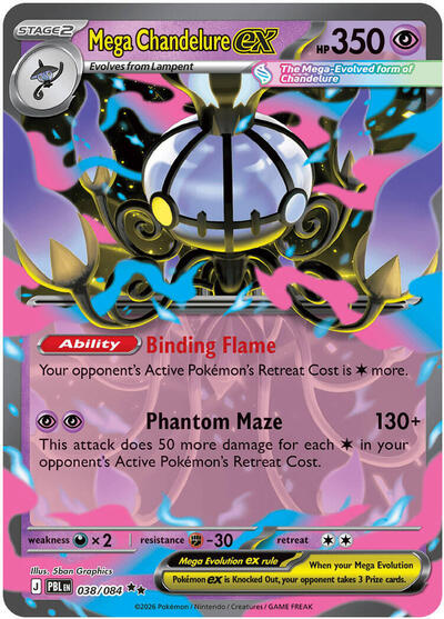 ME05: Mega Chandelure ex - 038/084 (Holofoil)