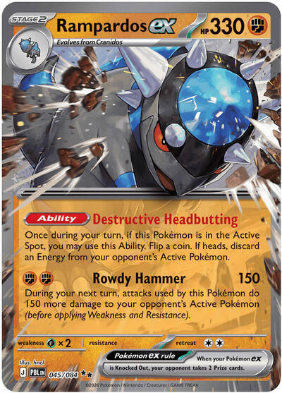 ME05: Rampardos ex - 045/084 (Holofoil)