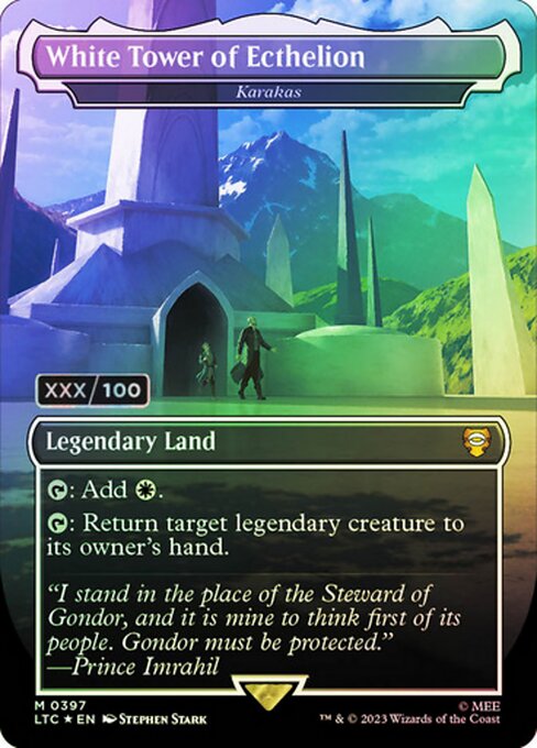 LTC: White Tower of Ecthelion - Karakas (Serial Numbered) (Foil)