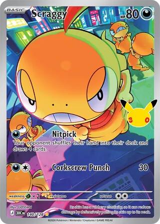 30C: Scraggy - 140/128 (Holofoil)
