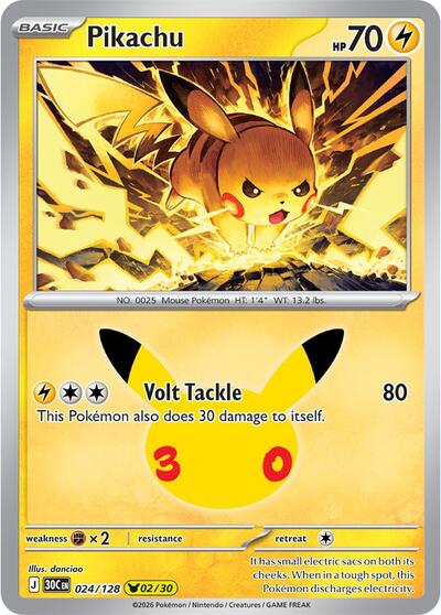 30C: Pikachu - 024/128 (Holofoil)