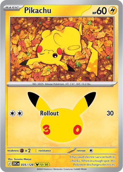 30C: Pikachu - 035/128 (Holofoil)