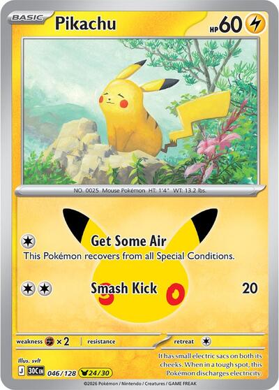 30C: Pikachu - 046/128 (Holofoil)