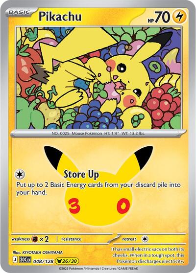 30C: Pikachu - 048/128 (Holofoil)