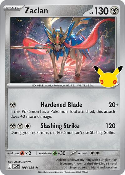 30C: Zacian (Holofoil)