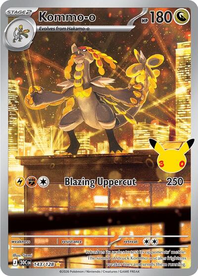 30C: Kommo-o - 143/128 (Holofoil)