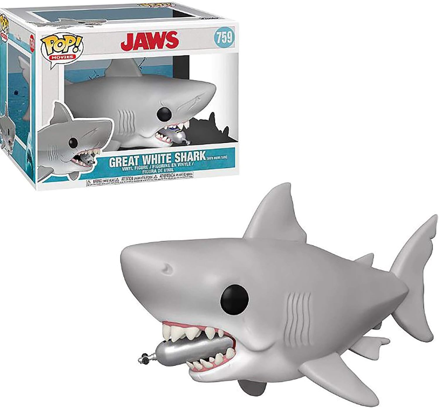 Jaws: Great White Shark with Diving Tank Pop! Vinyl Figure (759)