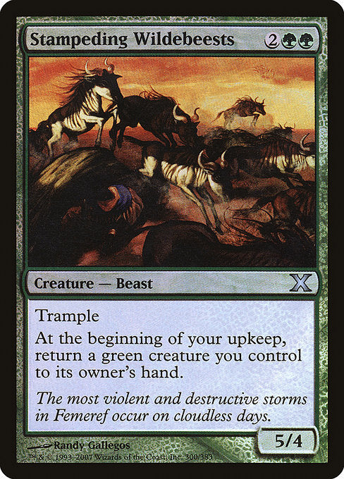 10E: Stampeding Wildebeests (Foil)
