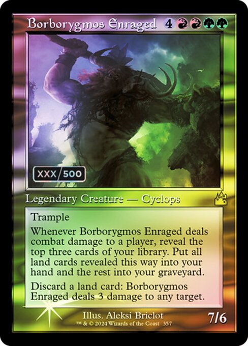 RVR: Borborygmos Enraged (Retro Frame) (Serial Numbered) (Foil)