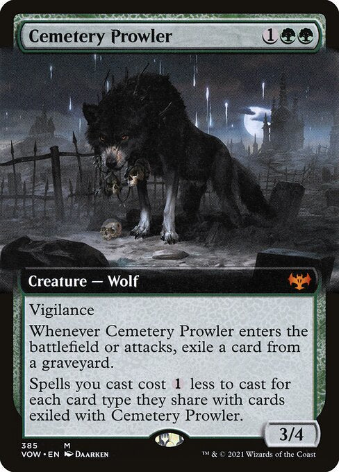 VOW: Cemetery Prowler (Extended Art) (Foil)