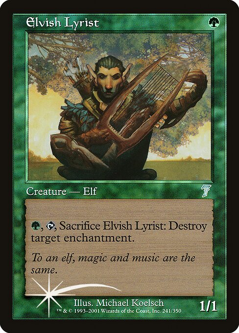 7ED: Elvish Lyrist (Foil)