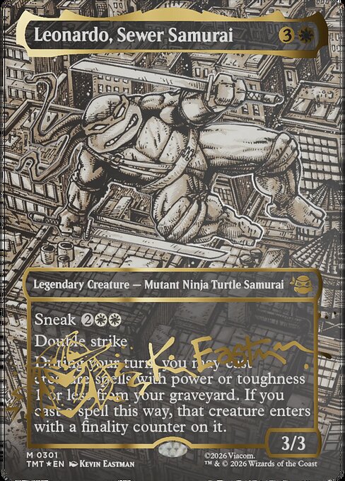 TMT: Leonardo, Sewer Samurai (Borderless) (Gold-Stamped Signature) (Foil)