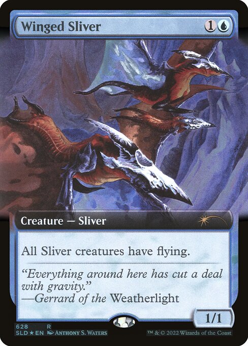 SLD: Winged Sliver (Extended Art) (Foil)