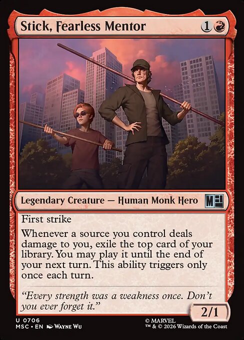 MSC: Stick, Fearless Mentor