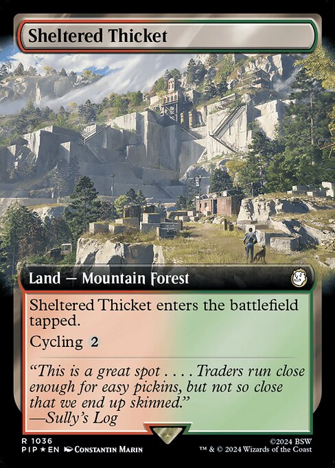 PIP: Sheltered Thicket (Extended Art) (Surge Foil)