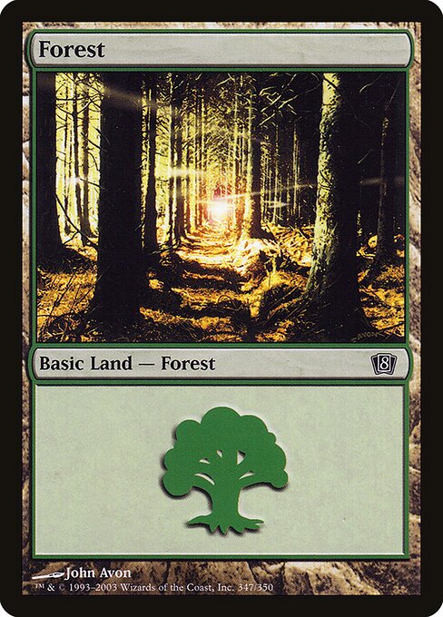 8ED: Forest (347) (Foil)
