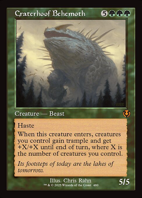 INR: Craterhoof Behemoth (Retro Frame) (Foil)